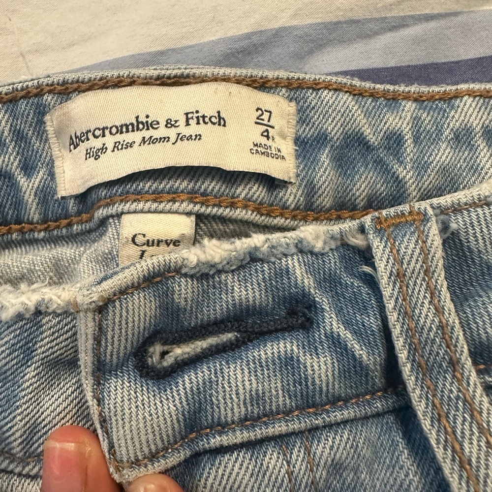Abercrombie & Fitch Blue Straight Leg Jeans - Picture 2 of 3